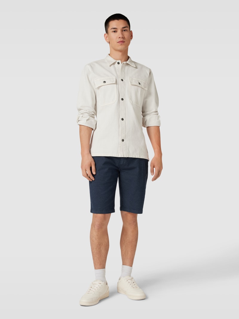 Bermudas mit Stoffgürtel Modell 'NEBRASKA' in dunkelblau