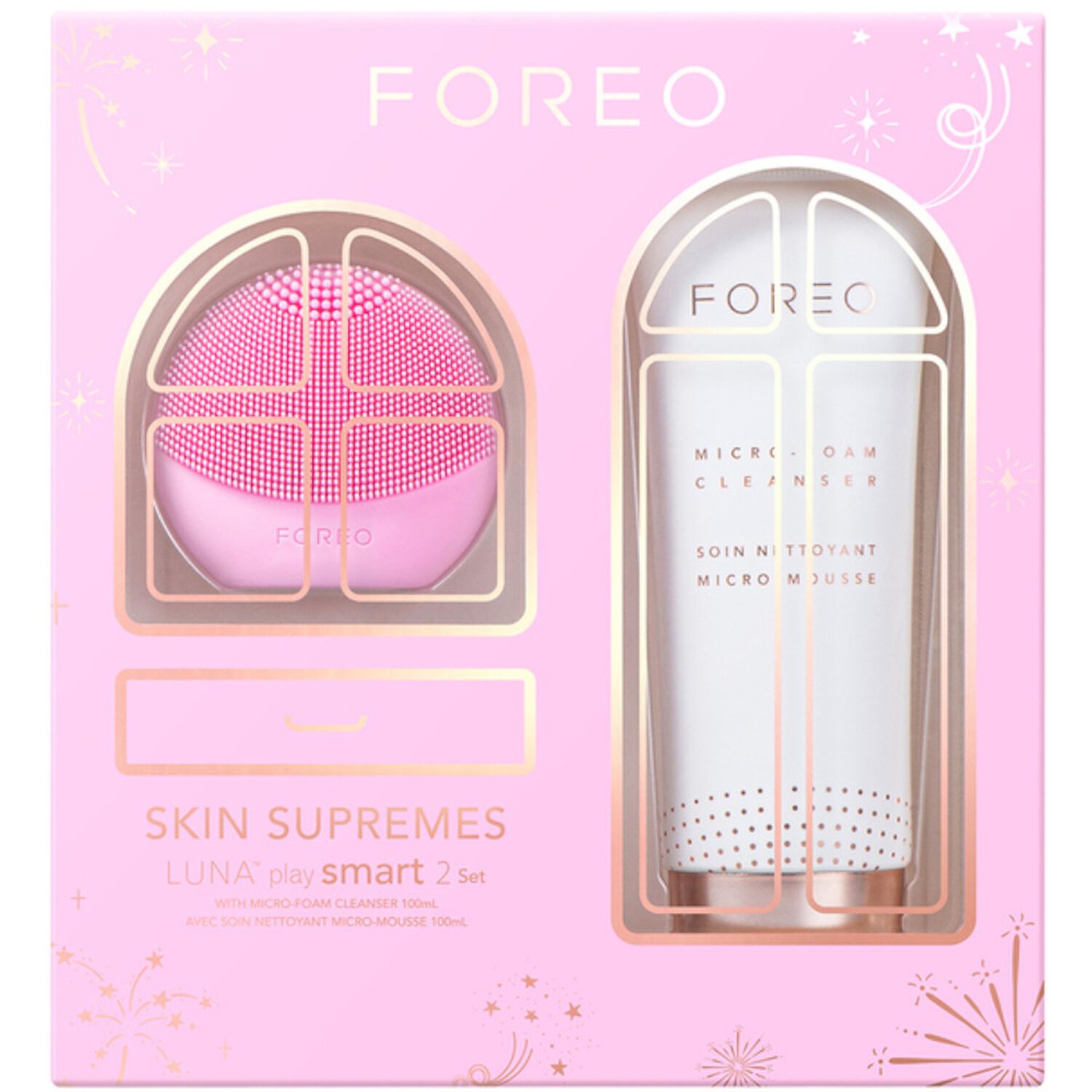 Foréo LUNA™ Play Smart 2 Coffret Appareil Nettoyant Visage + Soin Nettoyant Micro-Mousse 100 ml