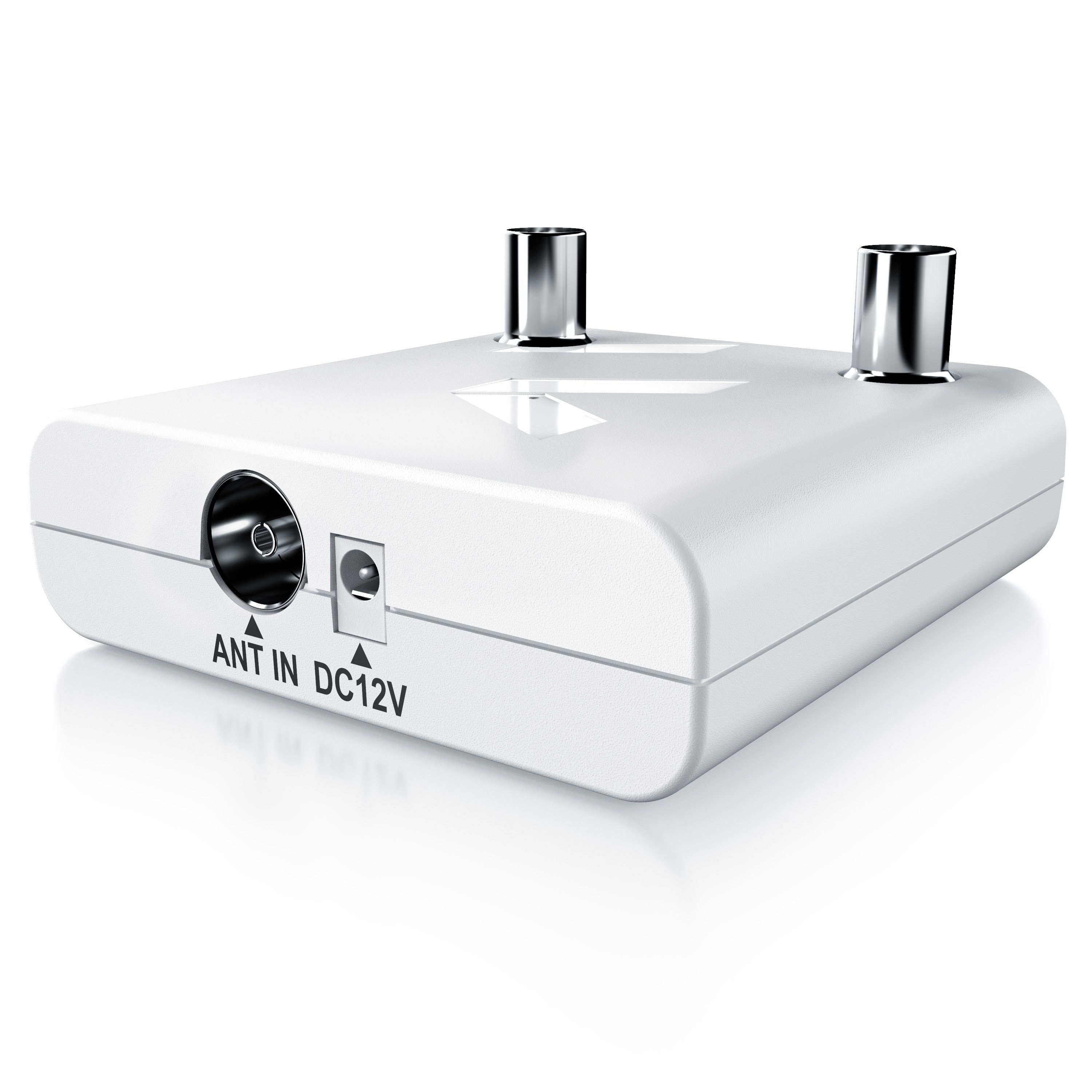 Aplic Verstärker (DVB-T2, Kabel TV, Radio Antennenverstärker, 2x 13 dB Signalverstärkung)