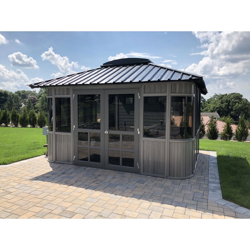 Colorado 13.5 Ft. W x 11.5 Ft. D Aluminum Patio Gazebo Gazebo