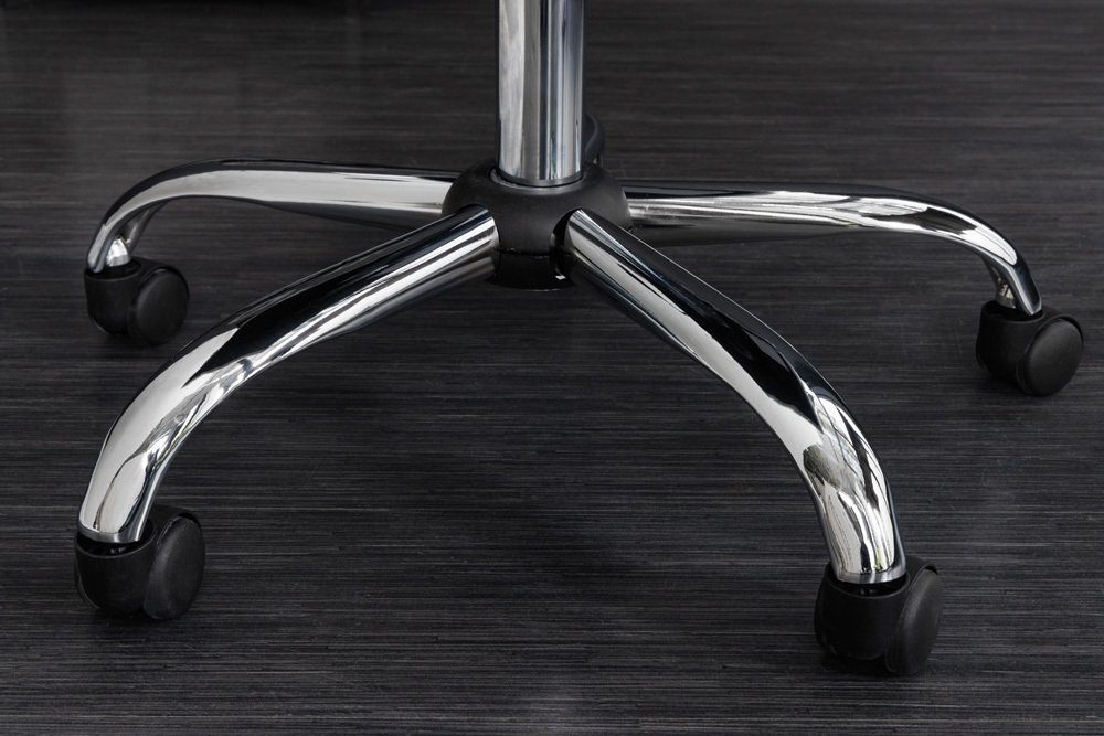 riess-ambiente Bürostuhl BIG DEAL weiß / silber (Einzelartikel, 1 St), Büro · Kunstleder · Metall · drehbar · Arbeitszimmer