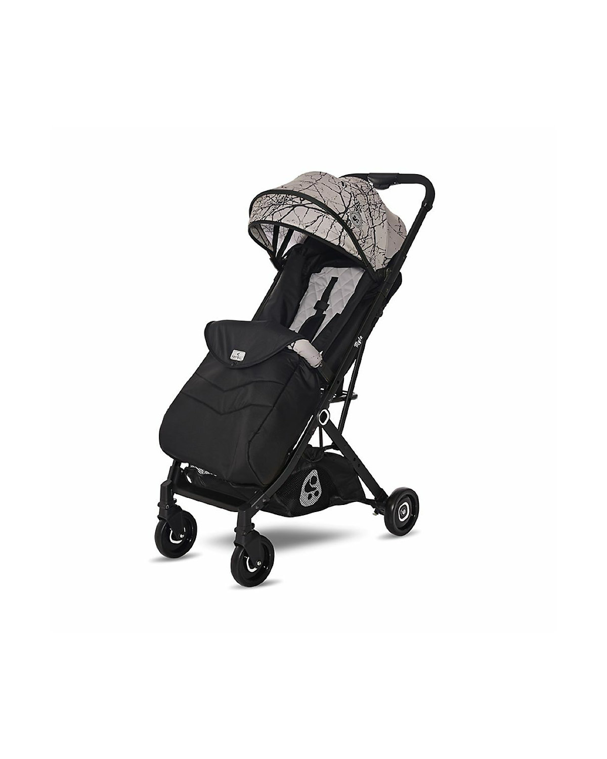 Kinderwagen Myla Aluminiumrahmen Korb Fußsack Buggys