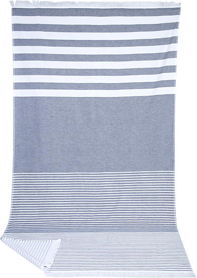 Kleinmann, Strandtuch, 100x 180 cm, blau gestreift