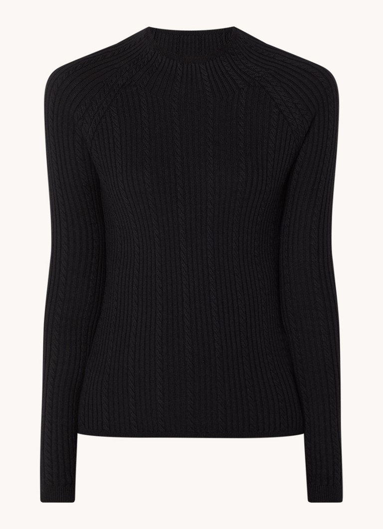 LKBennett West cable knit top in wool blend