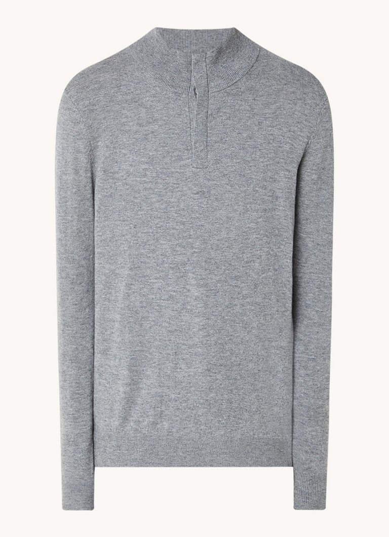 Tricou polo Strellson Luka cu croială clasică, confecționat dintr-un amestec de lână și motiv pictat.