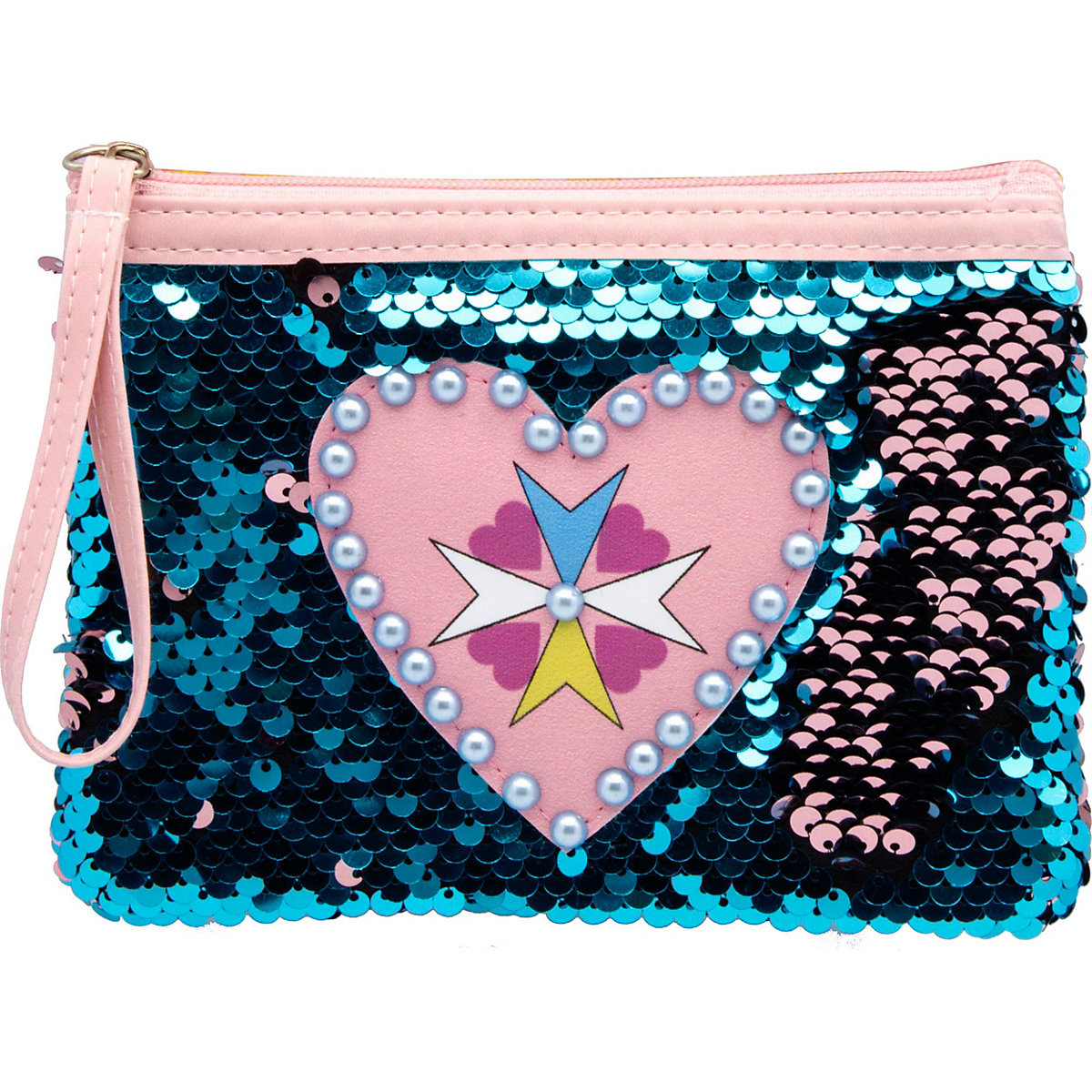 "Prinzessin Maja von Hohenzollern" Set mit 6 Zöpfchenhaltern, 2 Haarspangen mit Glitzermasche und magischem Pailletten-Beautytäschchen auf Backercard 14,5x2x21 cm