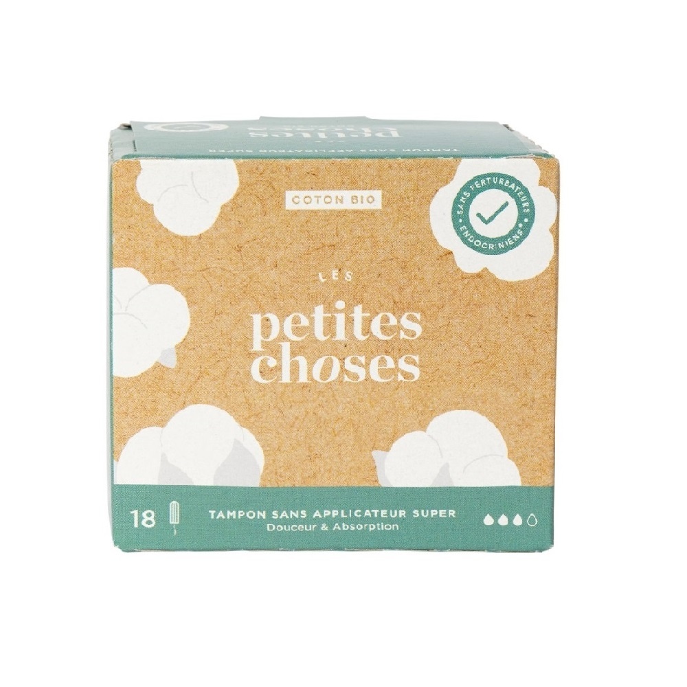 Les petites choses Tampon Bio - Flux super Boite de 18 Tampon Sans applicateur
