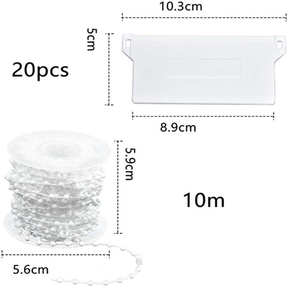 Design-Set 20 Stück Lamellen Gewichte Vertikaljalousie,Kette Rollokette, Fokelyi