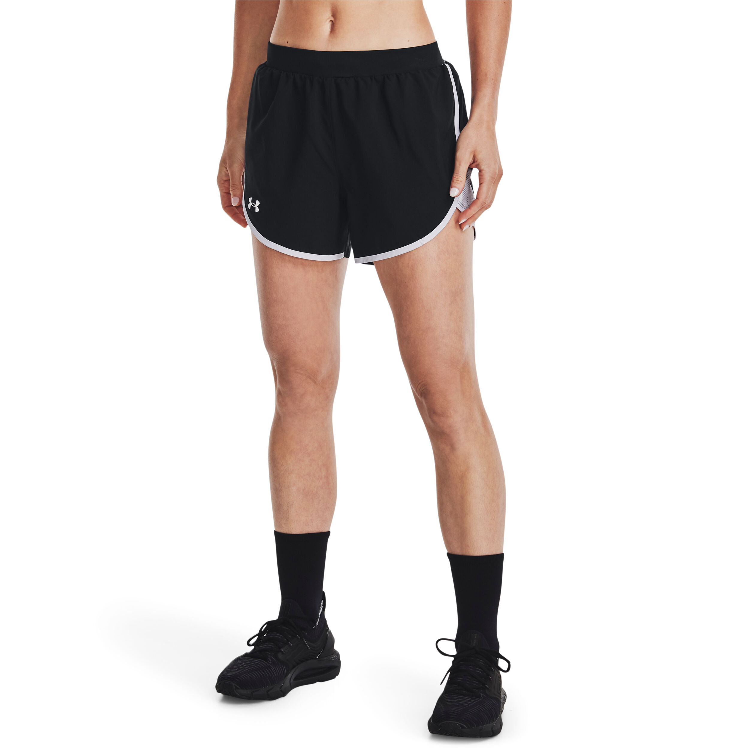 Fly By Elite 5in Shorts Damen - Schwarz, Weiß
