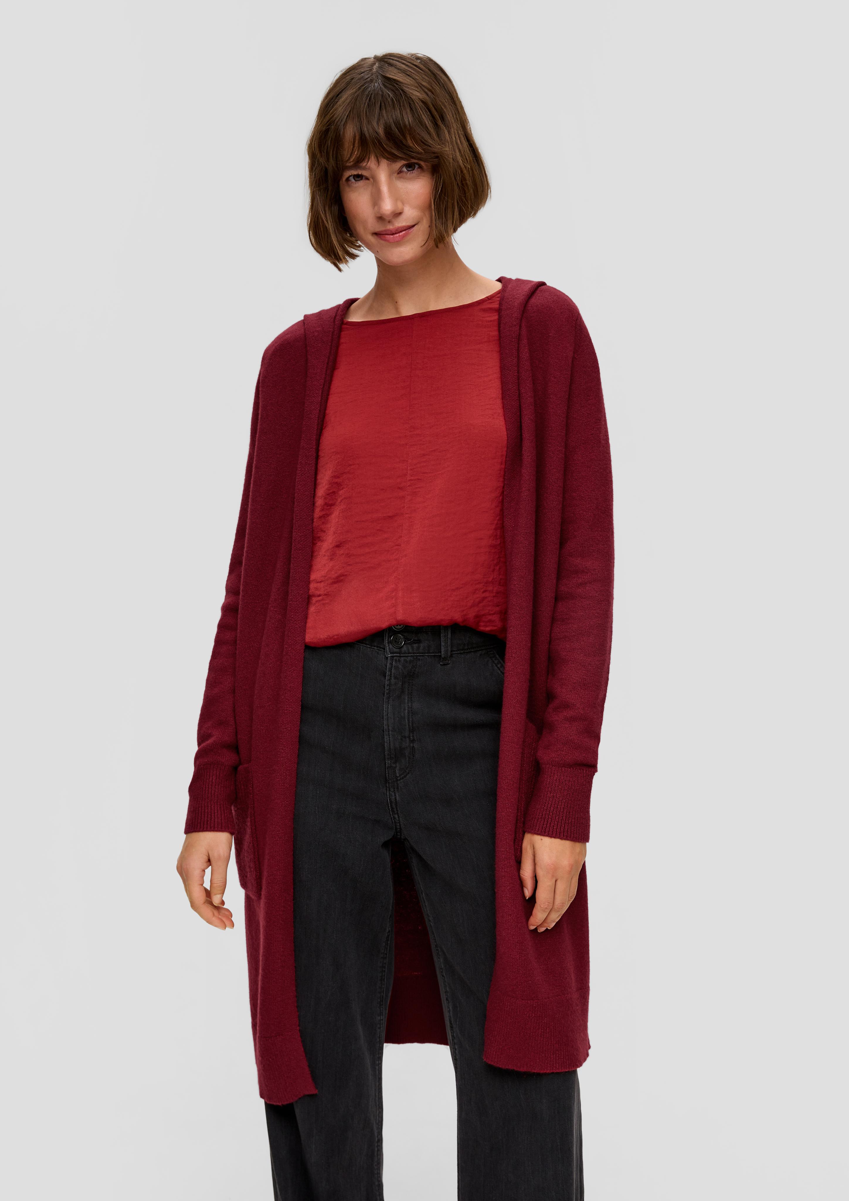 Kapuzen-Cardigan mit Wolle  2137596-3877