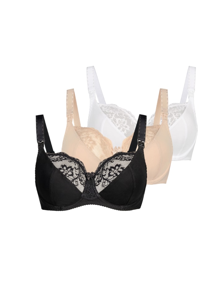 Teyli 3er Pack: Ungepolsterter Still-BH Anastasia Mama in mehrfarbig günstig kaufen