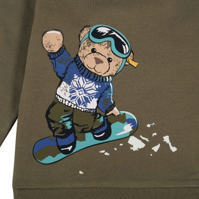Sweatshirt, khaki für Jungs