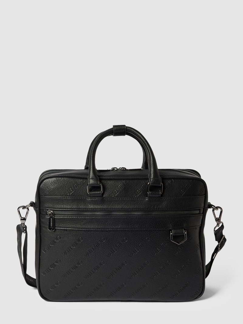 Laptoptasche mit Allover-Logo in schwarz