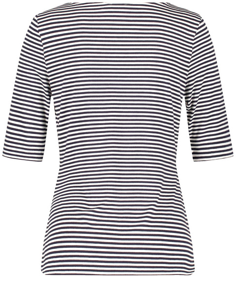Geringeltes Halbarmshirt