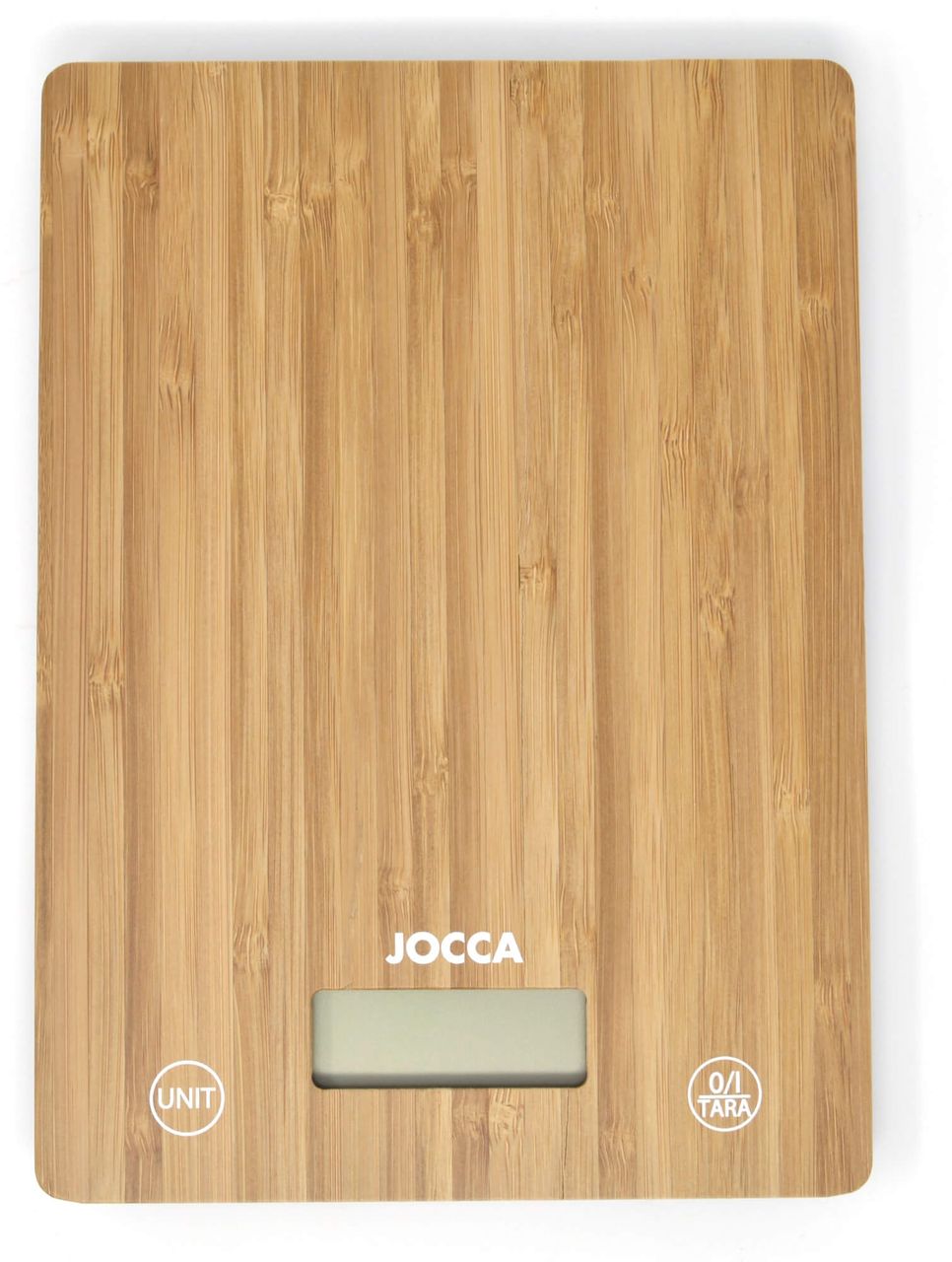Jocca digitale Küchenwaage aus Bambus mit LCD Display und Tragkraft bis 5kg