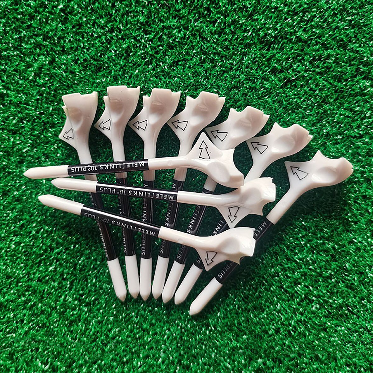 götäzer Golftee Golfschläger-Einbau-Golfständer (10 Stück im Karton), 10-Grad-Neigungstyp, größerer Abstand, langlebig, 83-mm-T-Stück