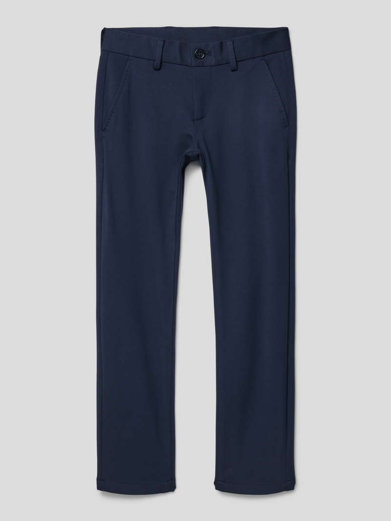 Hose mit Paspeltaschen am Gesäß in marineblau