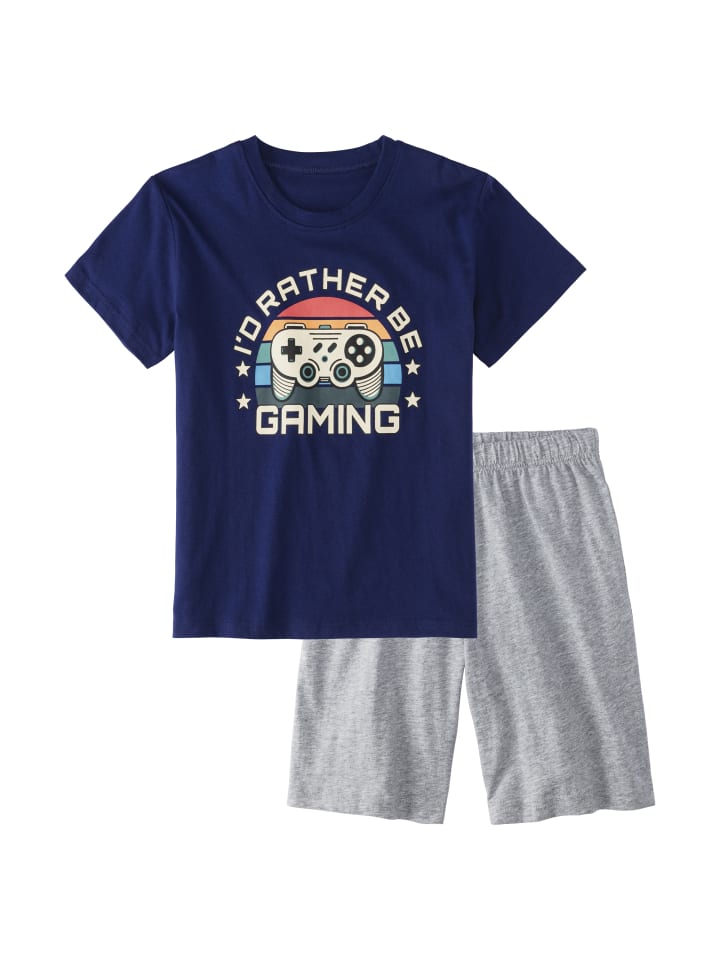 AUTHENTIC LE JOGGER Pyjama in navy / grau meliert günstig kaufen