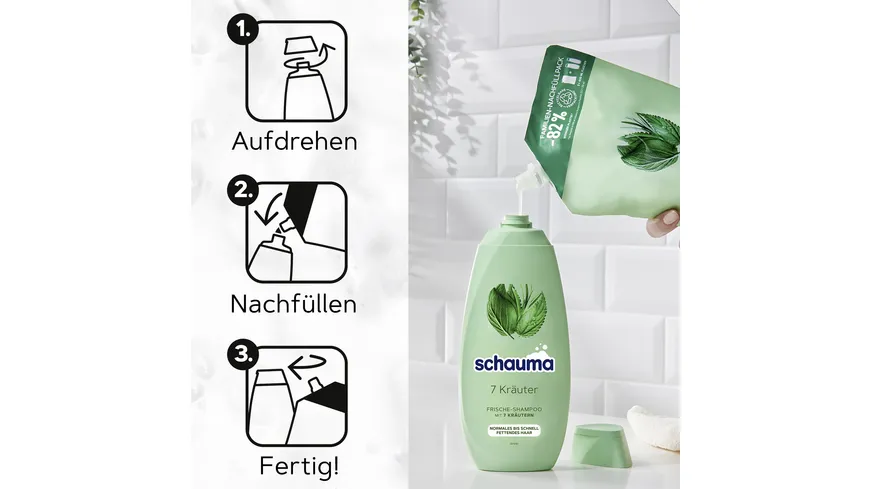 SCHAUMA Shampoo 7 Kräuter Nachfüllpack 800 ml