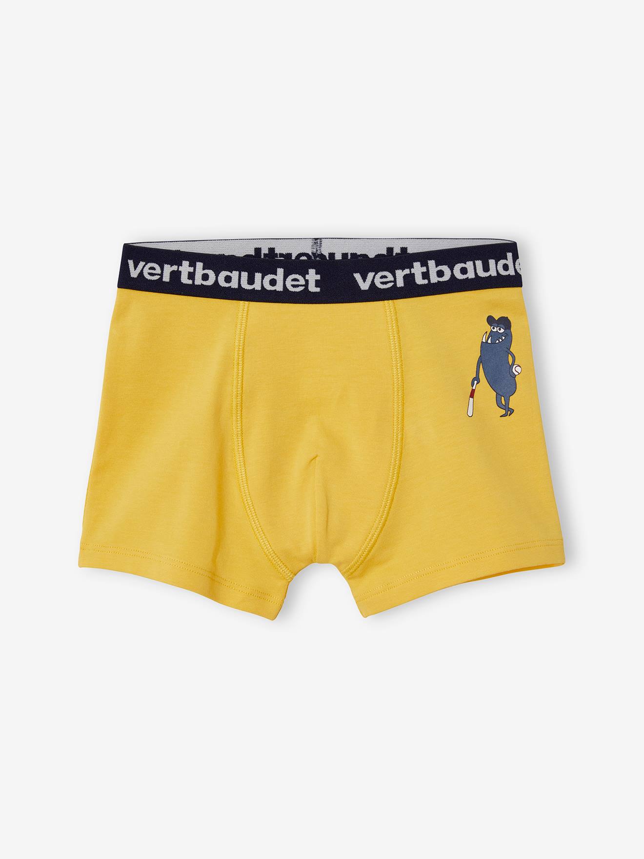 Lot de 5 boxers stretch garçon monstres lot marine