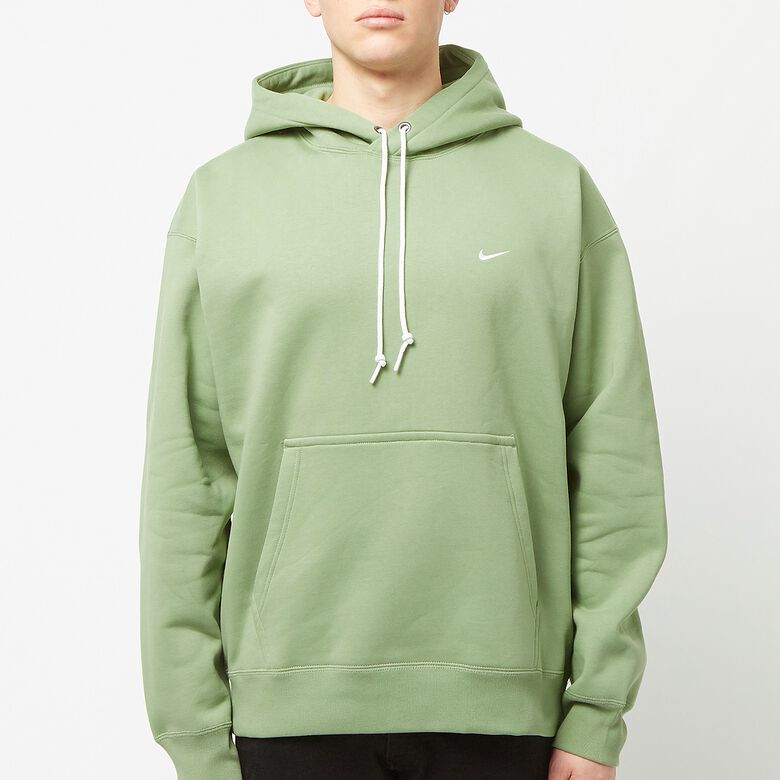 NIKE Solo Swoosh Fleece Hoodie oil green/white