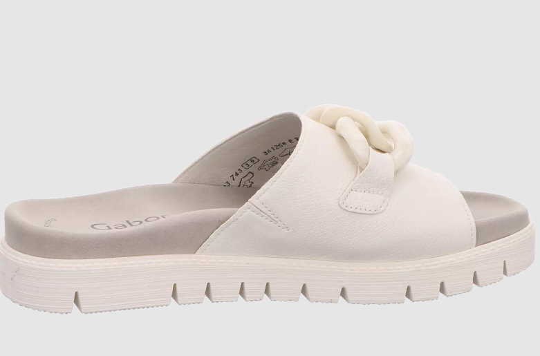 GABOR Sportliche Sandalen weiss Gabor Fashion Pantolette 23.743.20 Weiß