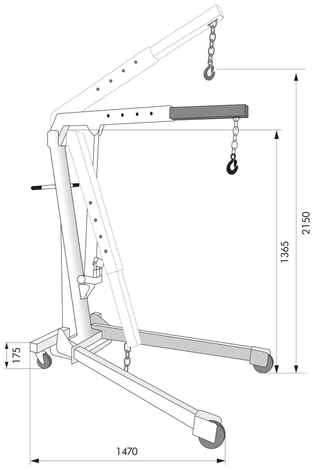 Metal Works 754756100 CAT610 műhelydaru 1T