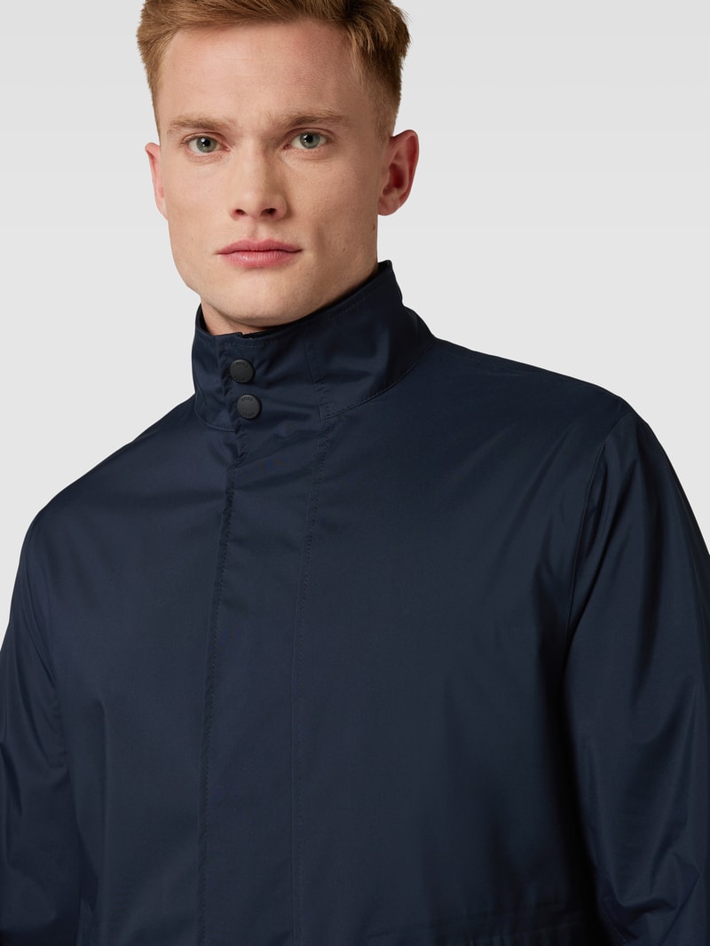 Mantel mit Stehkragen Modell 'Jared' in marineblau