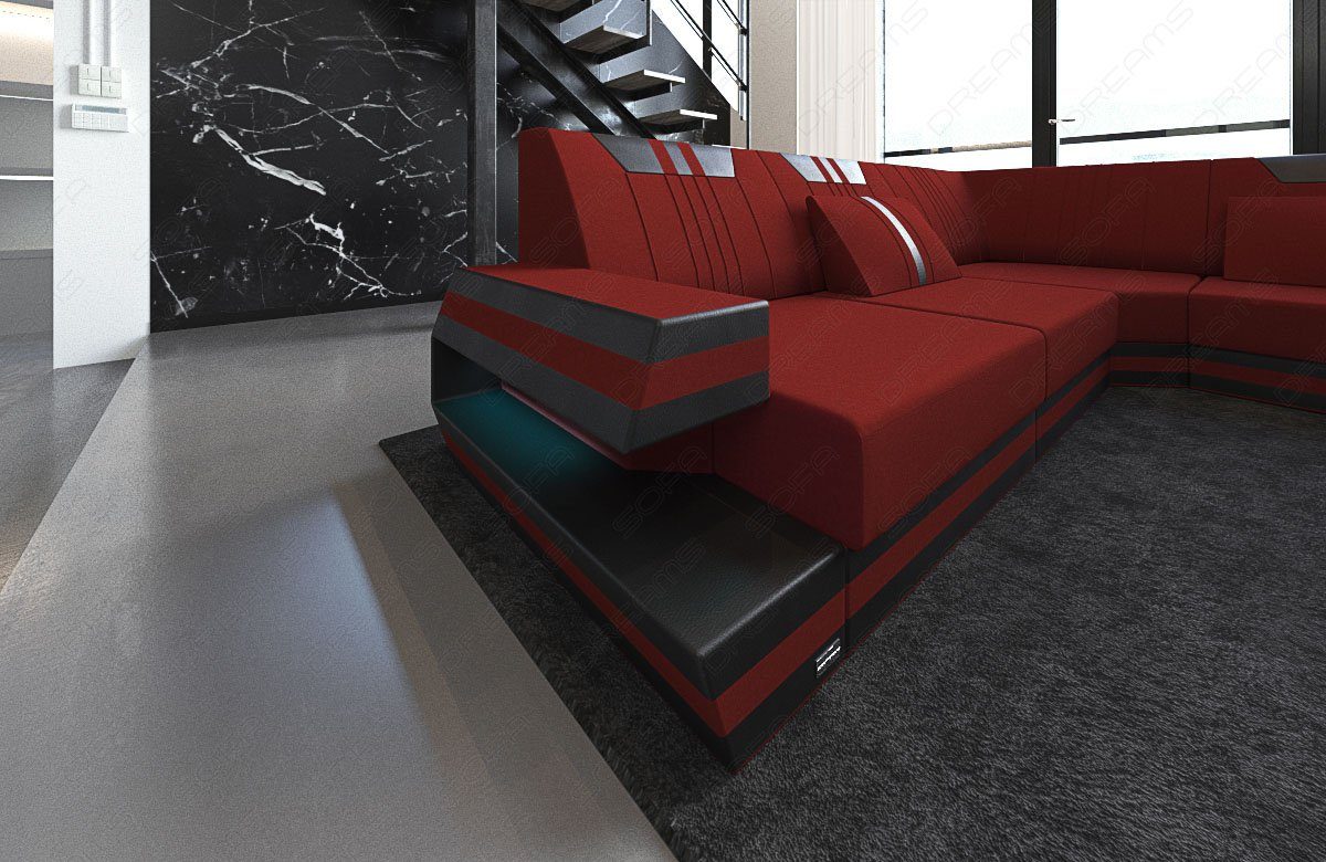Sofa Dreams Wohnlandschaft Stoff Polster Sofa Ravenna XXL M Mikrofaser Stoffsofa, Couch wahlweise mit Bettfunktion