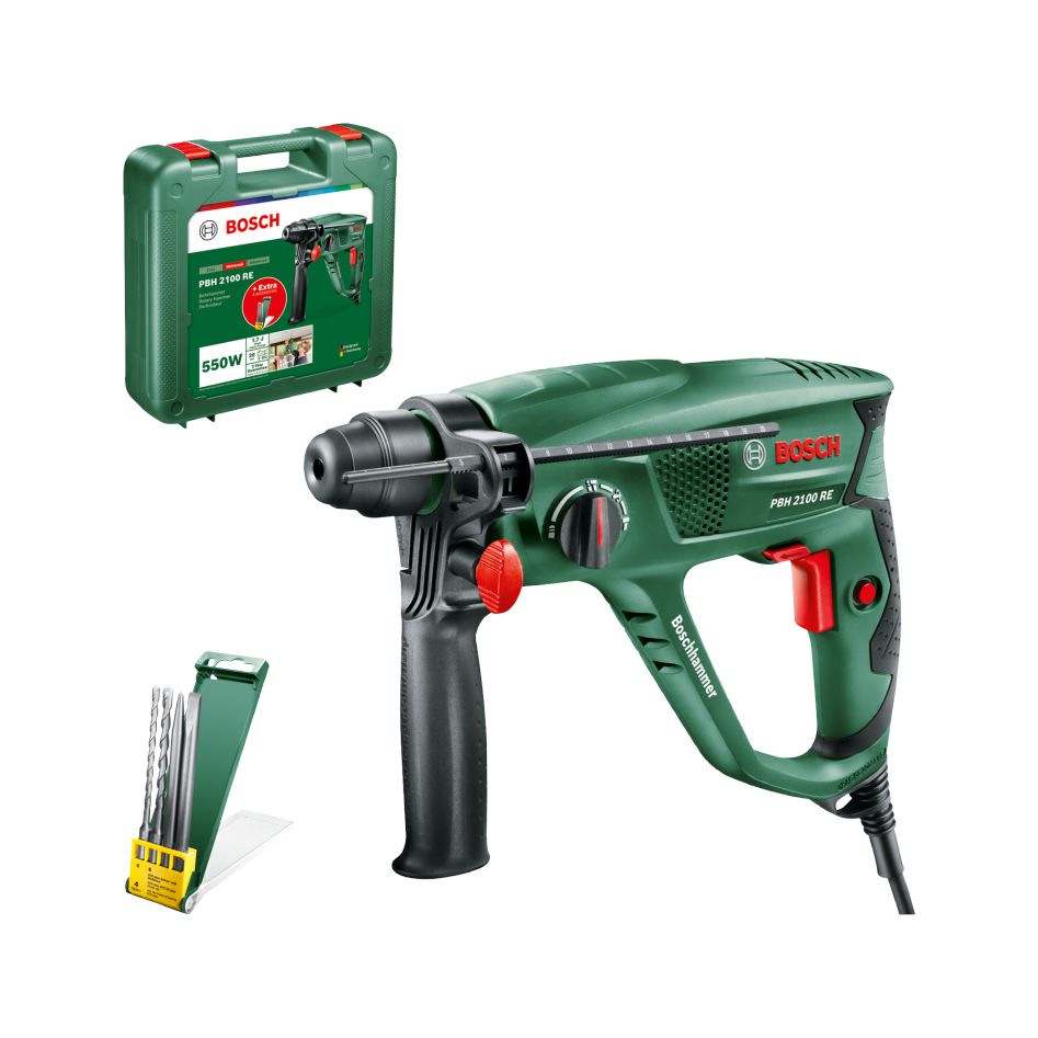 Sada vrtacích kladiv Bosch Green 06033A9302 PBH 2100 RE v kufříku