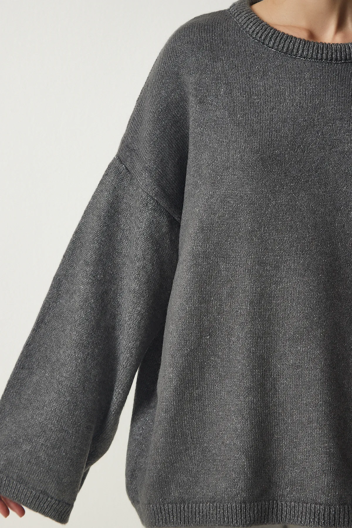 Happiness İstanbul  Pullover - Grau - Regular Fit