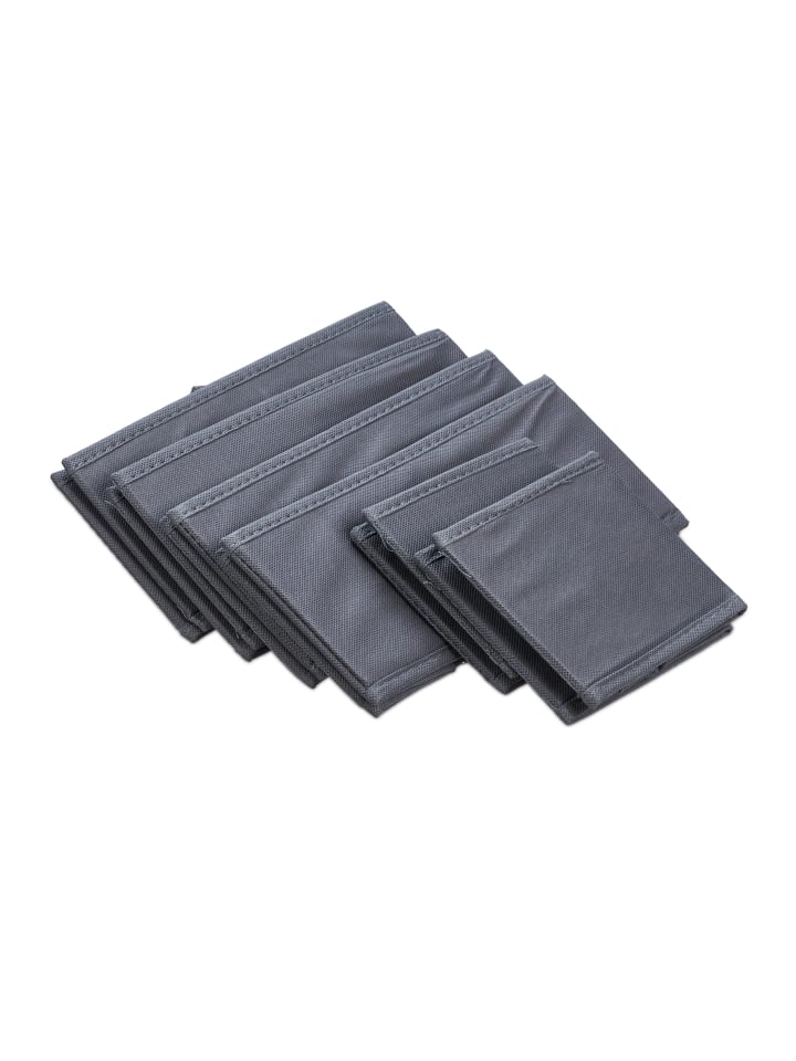 relaxdays 6-tlg. Schubladen Organizer Set in Grau günstig kaufen onesize