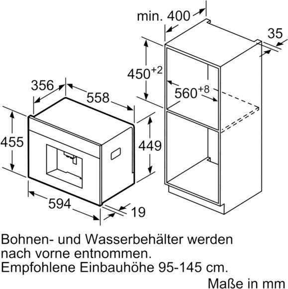 SIEMENS Einbau-Kaffeevollautomat CT636LES6