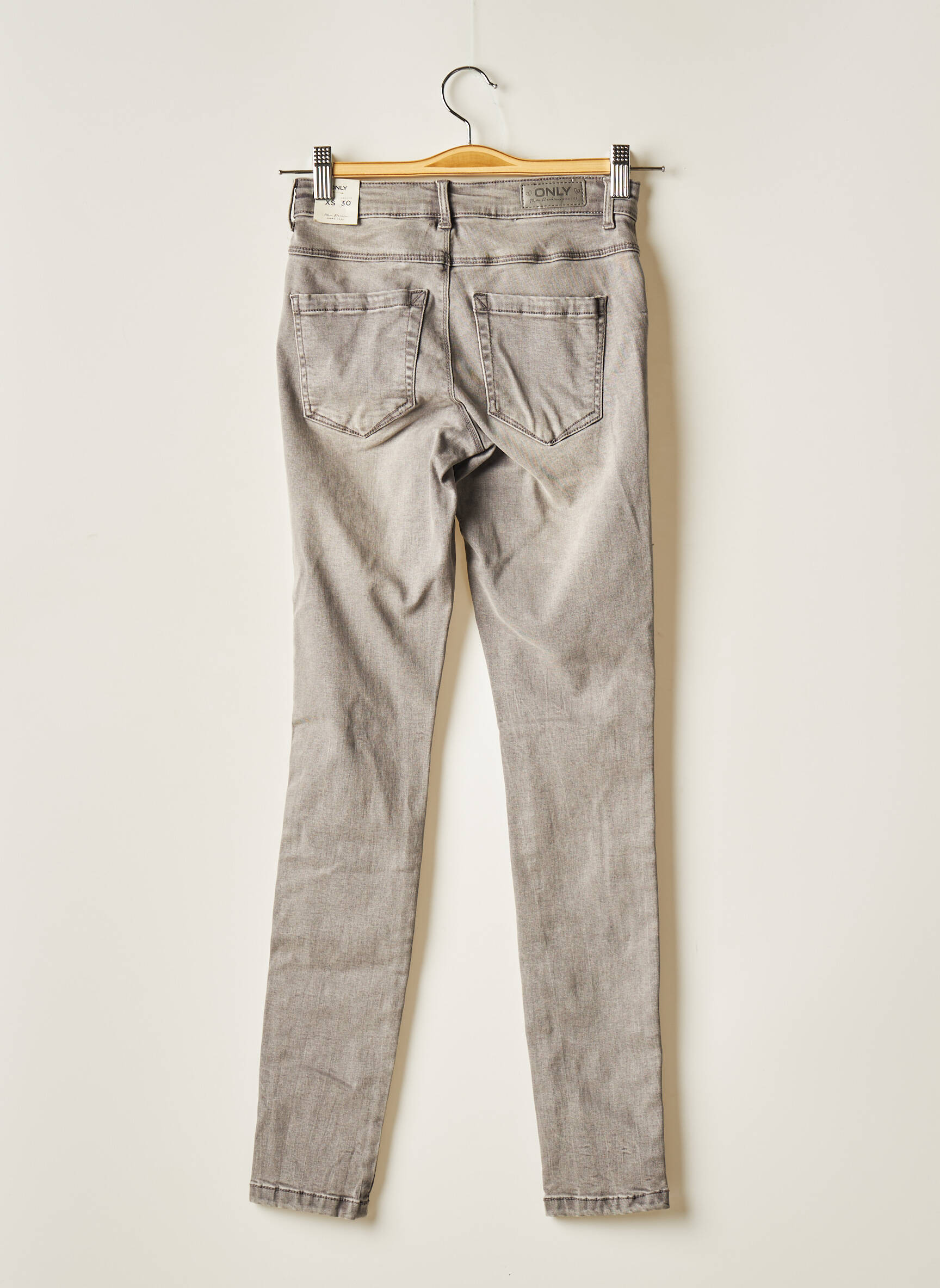 Only Jeans Coupe Slim Femme couleur gris