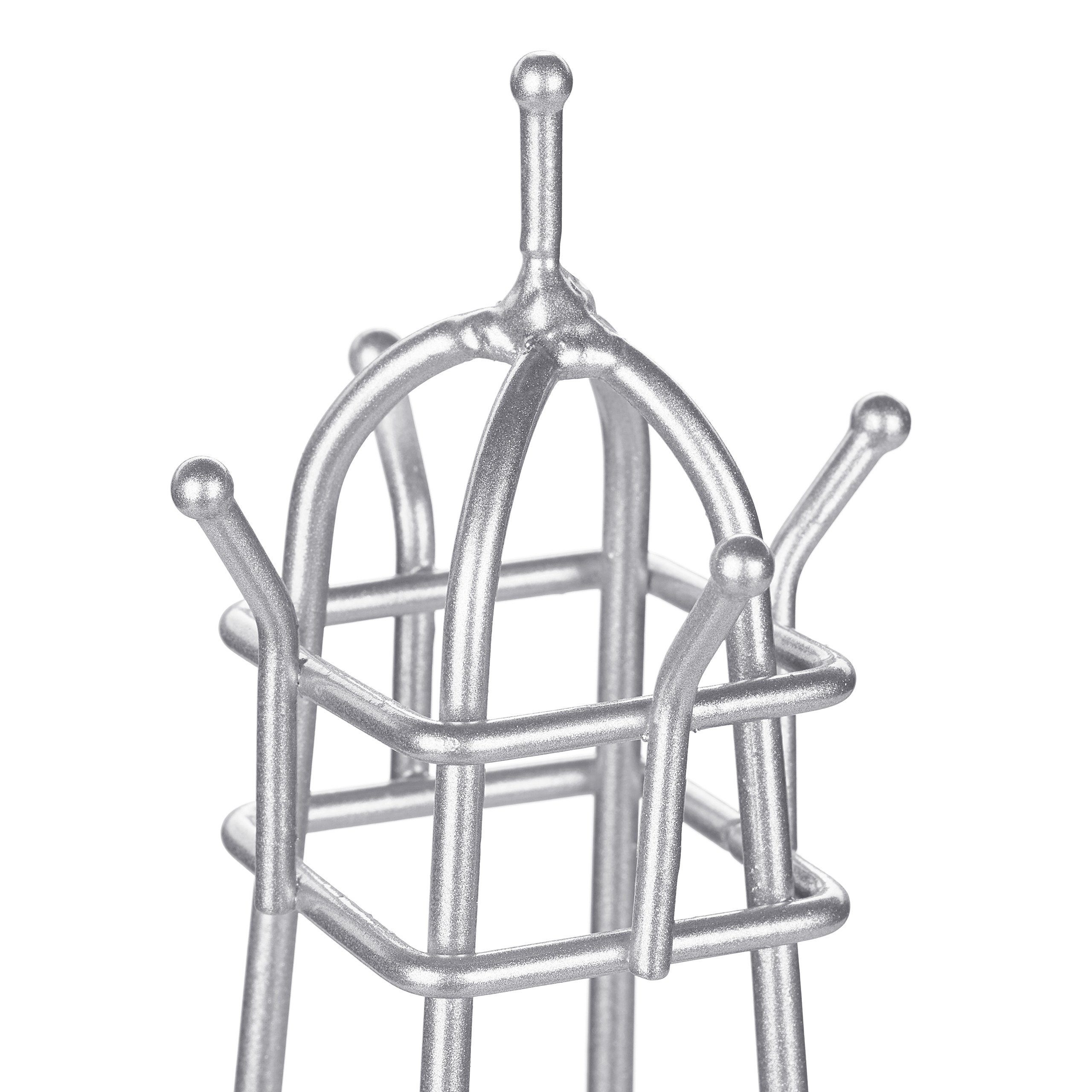 relaxdays Schmuckständer Schmuckständer Eiffelturm, Silber