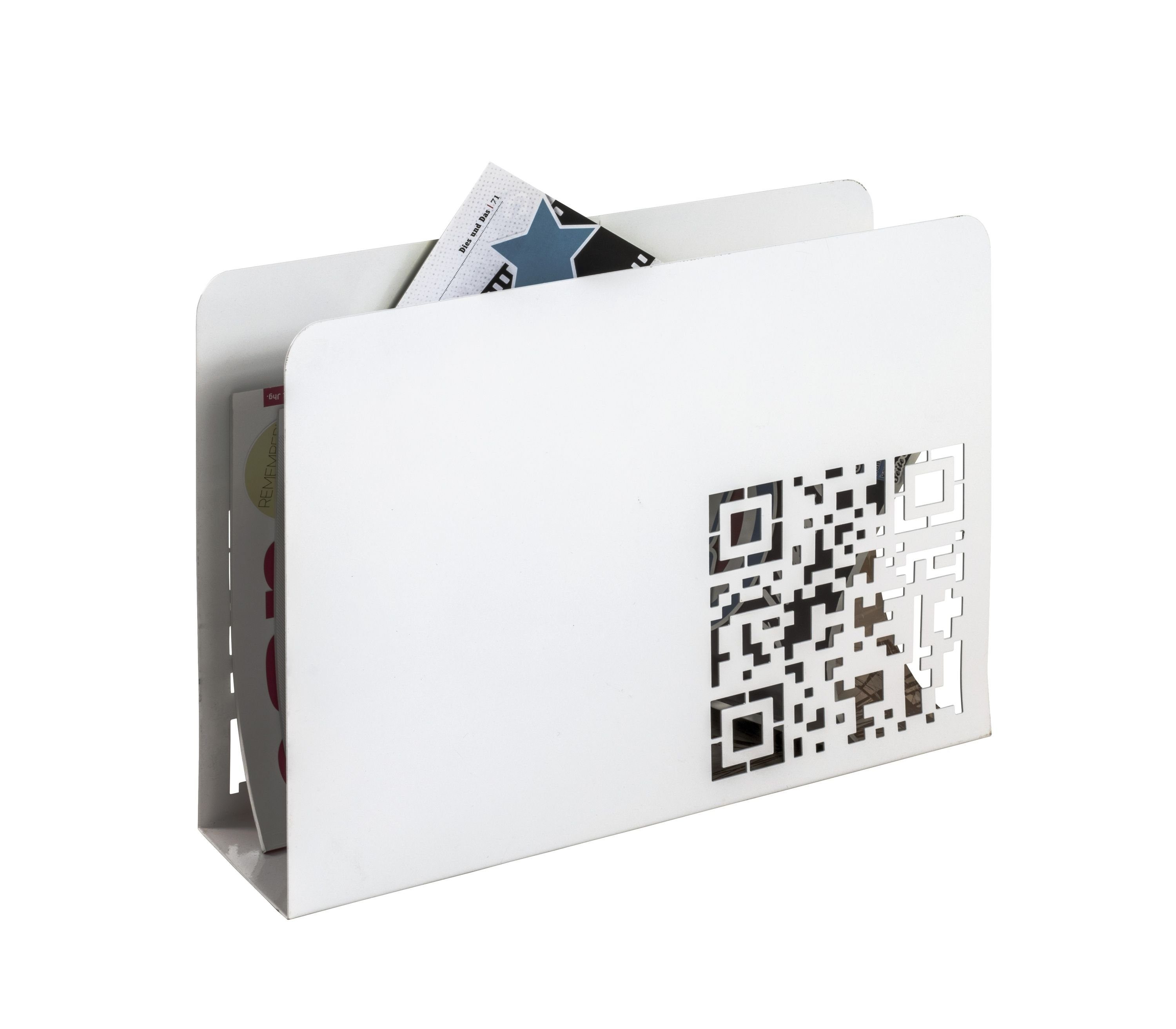 HAKU Zeitungsständer Zeitungsständer, HAKU Möbel Zeitungsständer (BHT 35x26x10 cm) BHT 35x26x10 cm weiß