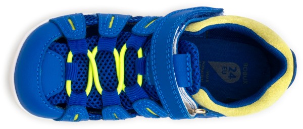 bobux i-walk ~ Summit Sandale ~ Snorkel Blue & Sunny Lime