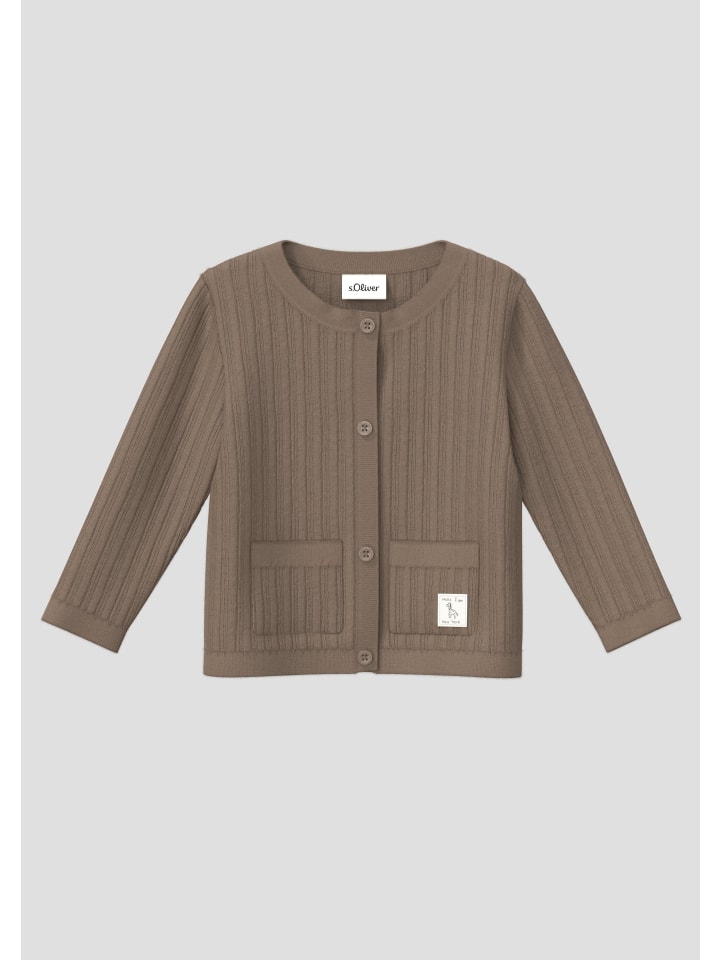 s.Oliver Strickjacke langarm in Braun günstig kaufen