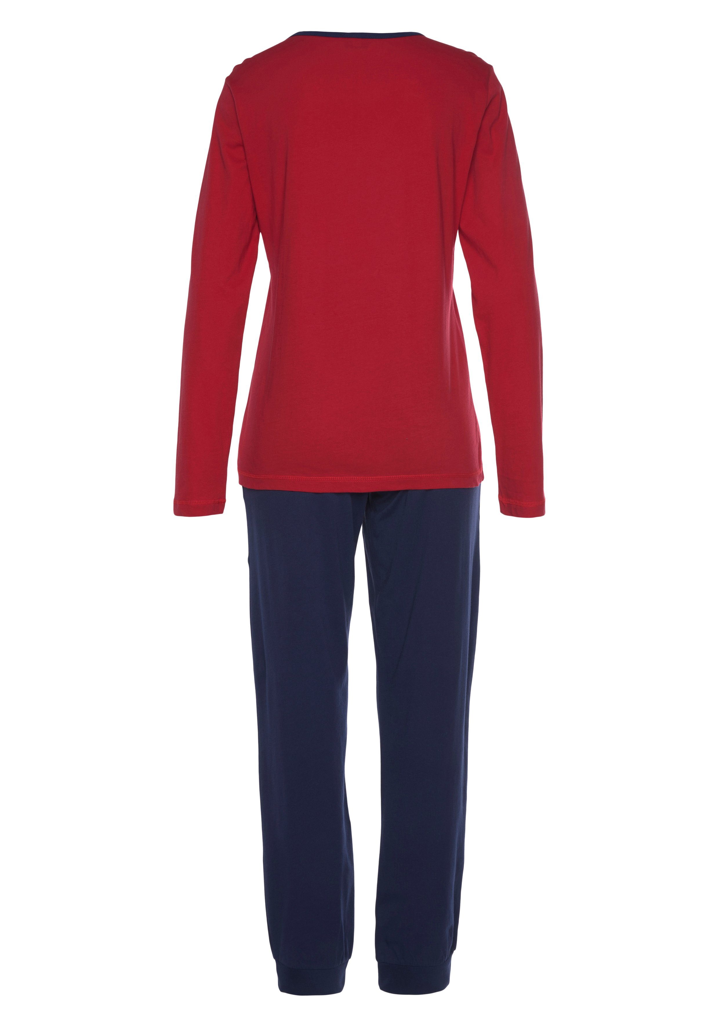 Vivance Dreams Pyjama (2 tlg., 1 Stück) mit seitlichem Frontdruck