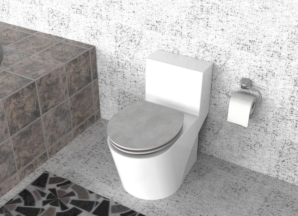 K&H Sanitary Duschwell MDF WC-Sitz Melamine - Granitgrau