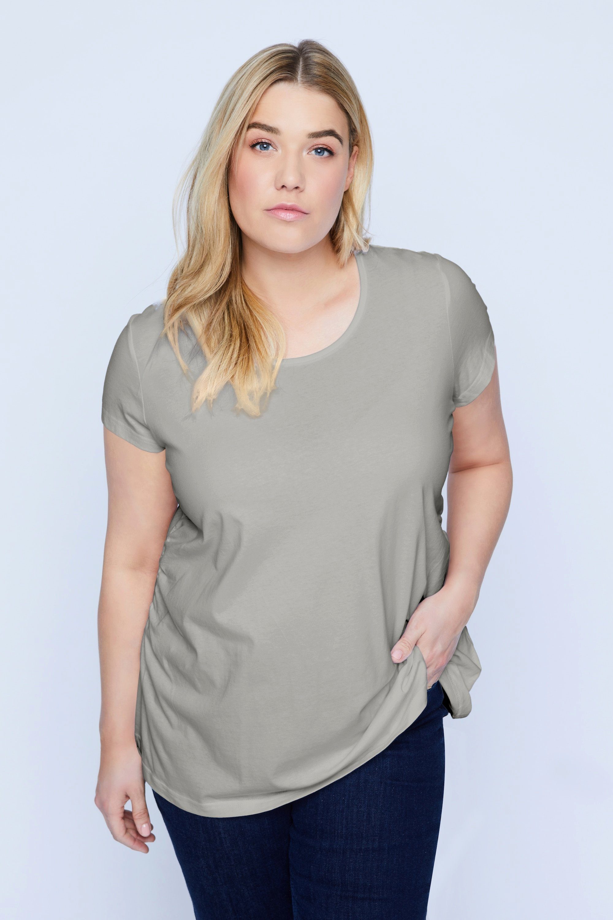 Ulla Popken Umstandsshirt Bellieva T-Shirt 2er-Pack Umstandsmode Rundhals (2-tlg)