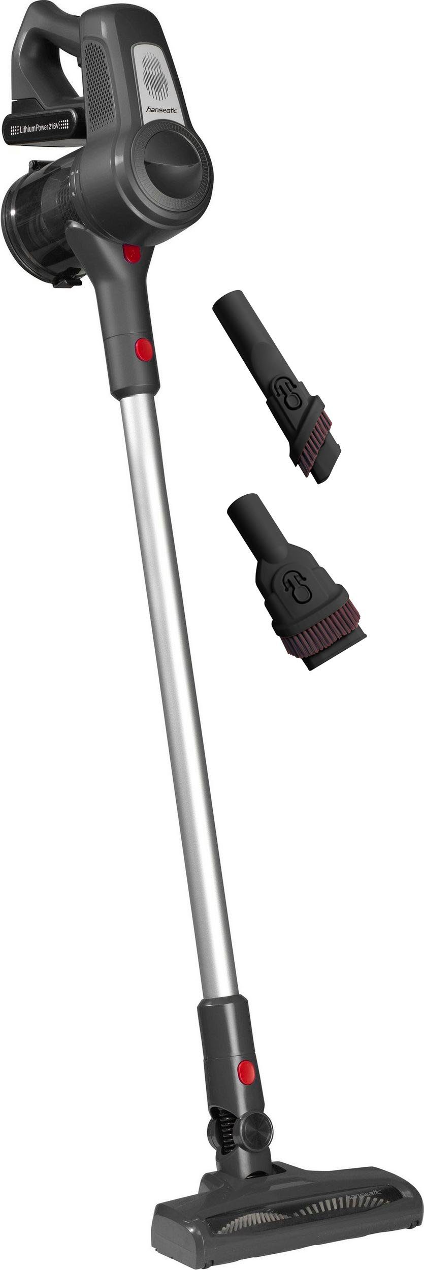 Hanseatic Akku-Stielstaubsauger VC-PD510-1, 120 W, beutellos, müheloses kabelloses saugen, schnell Einsatzbereit