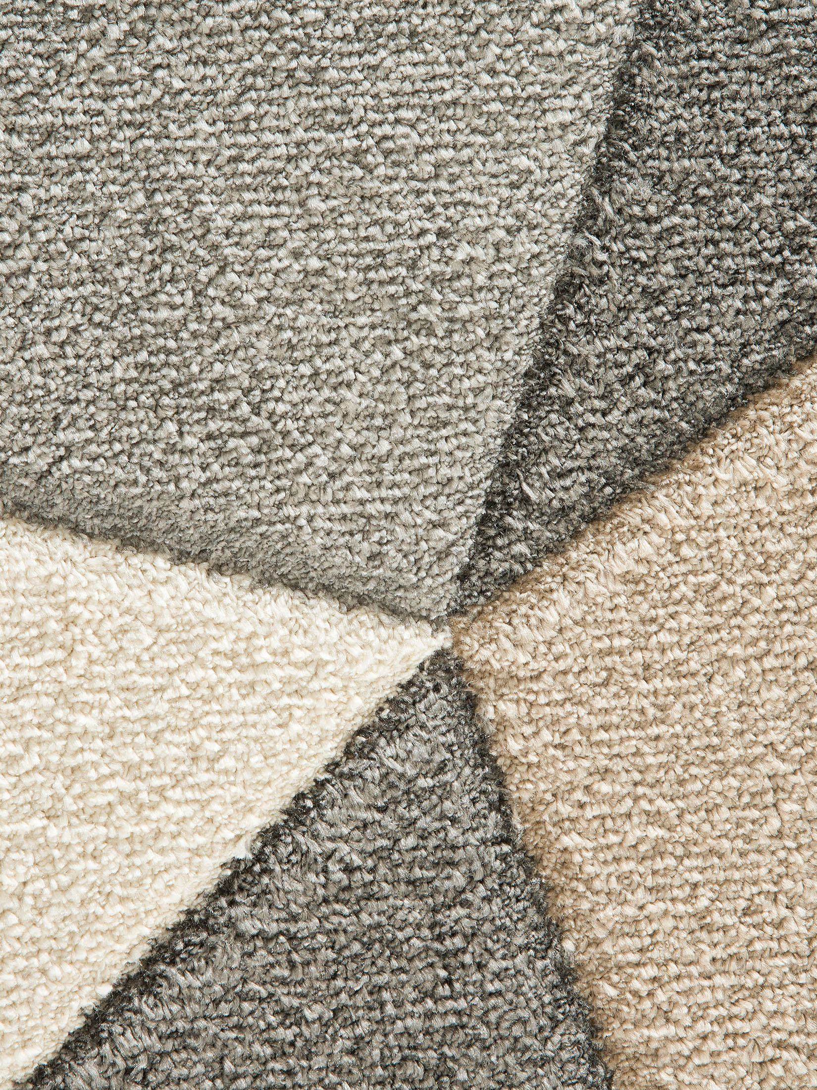 Triogona Moderner Teppich, Grau/Beige