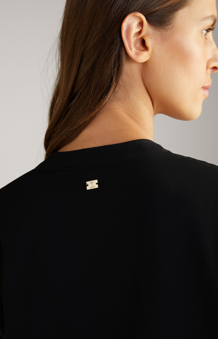 Twill-Bluse in Schwarz