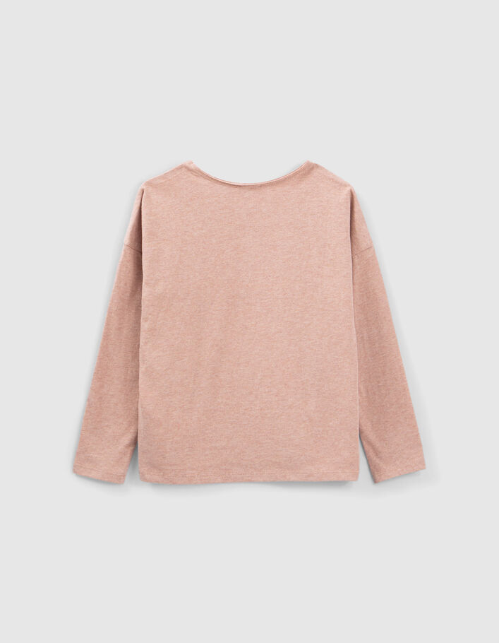 T-shirt rose visuel ballerines-baskets fille
