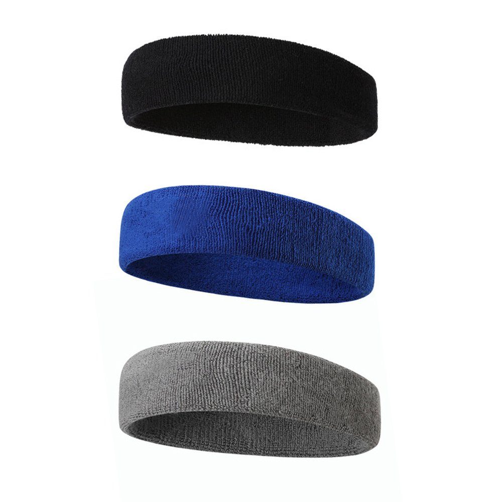 Opspring Schweißband 3 Pcs Sport Stirnbänder Feuchtigkeitstransport Athletisch Schweißband