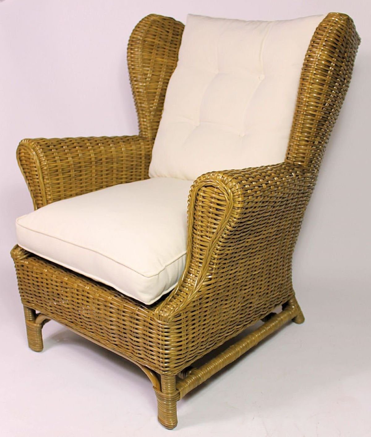 Rattani Rattanstuhl Rattansessel Rattan Ohrensessel King Chair honig