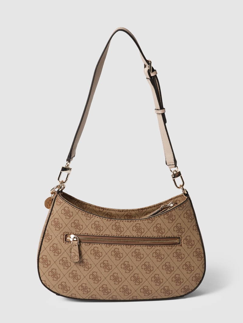 Shoulder Bag mit Allover-Logo Modell 'NOELLE' in beige