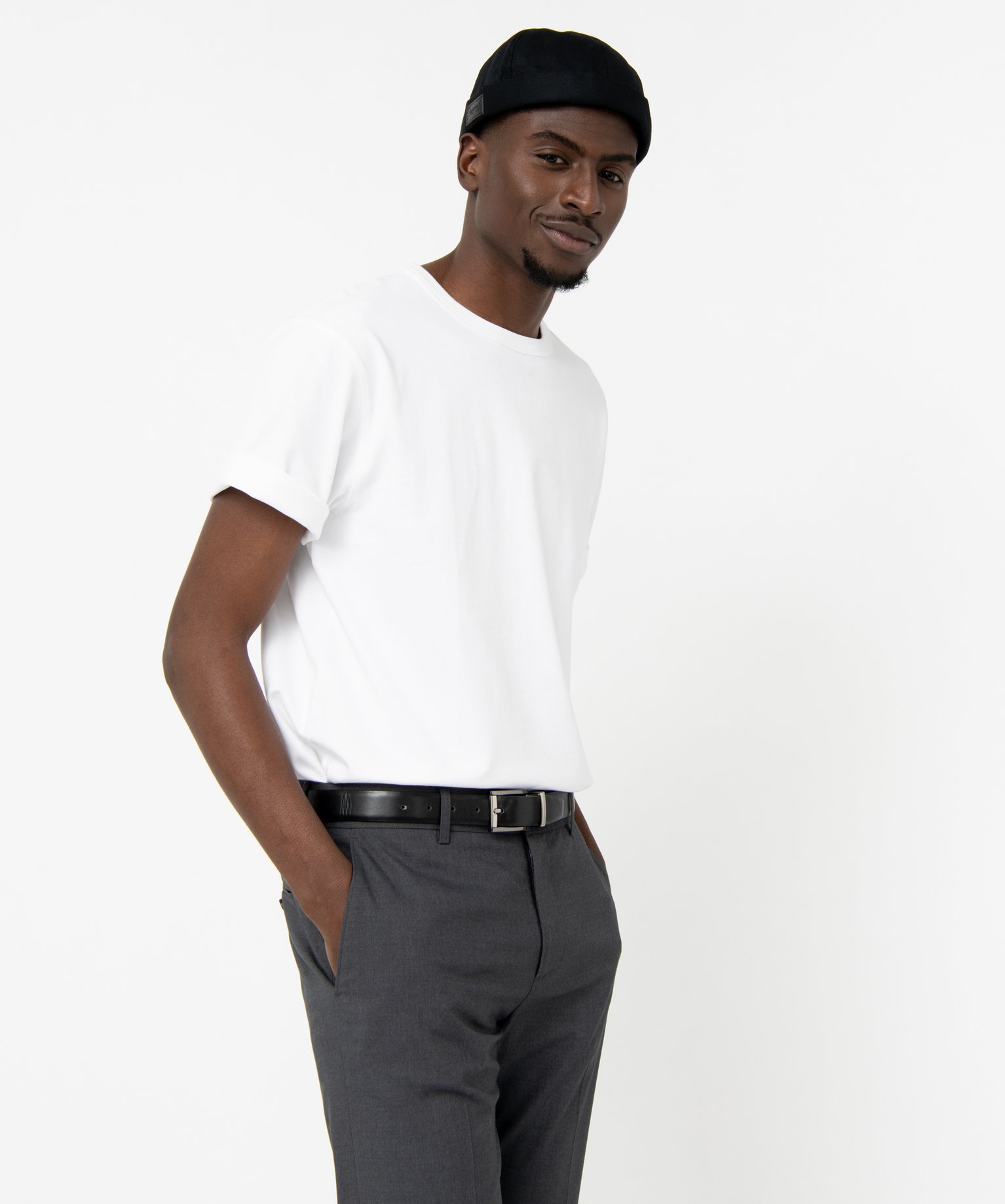 Tee-shirt à manches courtes uni homme blanc | GEMO
