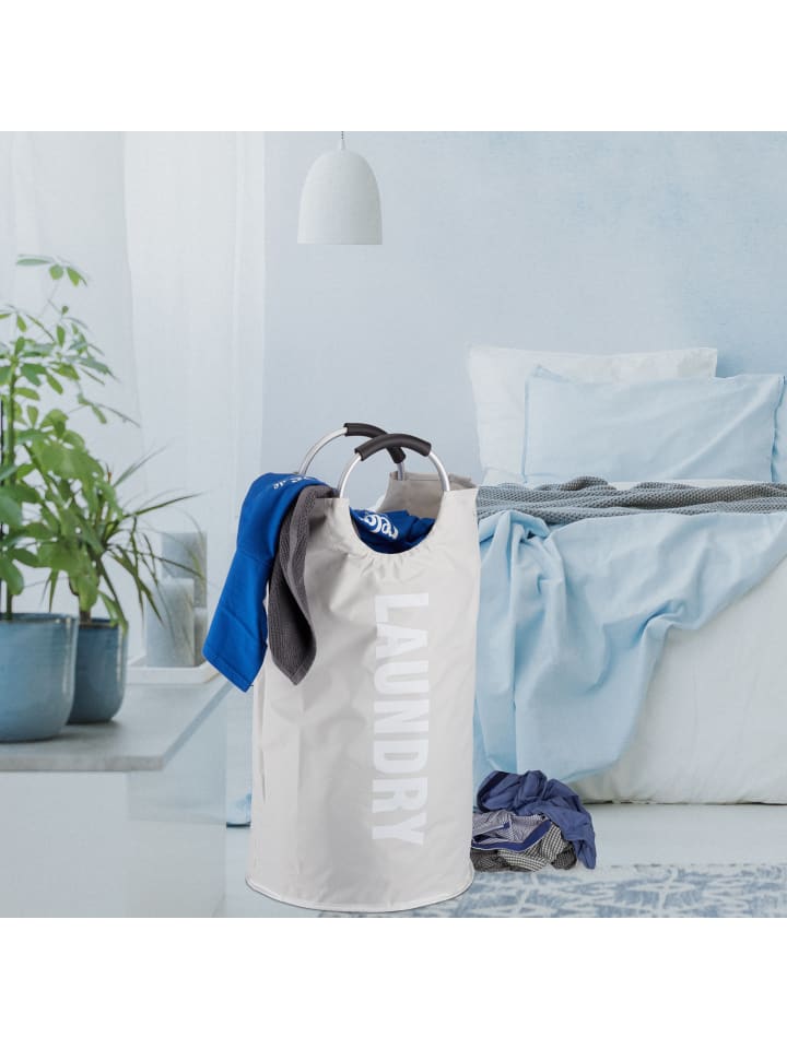 relaxdays Wäschekorb in Weiß - (H)70 x Ø 38 cm günstig kaufen onesize